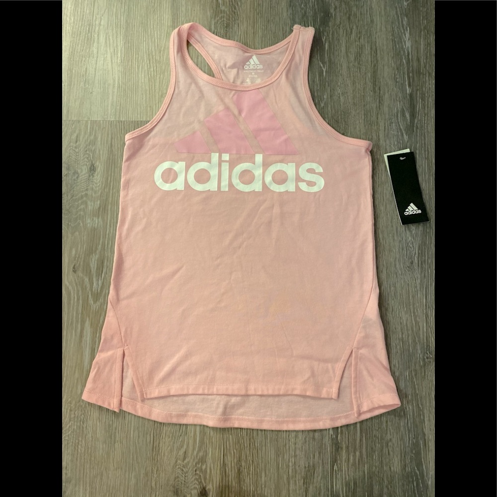 NWT Pink Adidas Tank, Girls M-Size 10/12